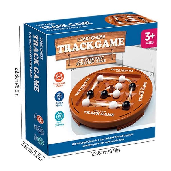 Track Game Logic Chess, 2 Player Strategy Game, Fun Educational Game for Kids and Adults, Quick Thinking Brain Teaser