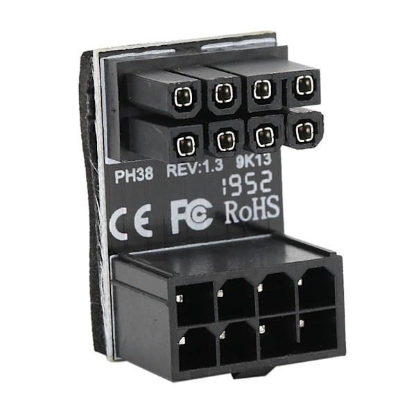 PH38A 6PIN Strøm Interface Konverter 180 Graders Vinklet Strømadapter Konnektor
