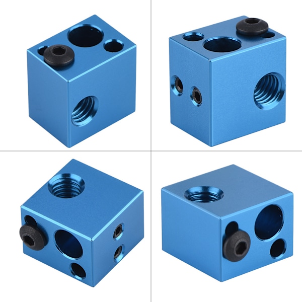 3D-skrivertilbehør Aluminium Varmeblokk Varmeelement Hot End for Makerbot (Blå)