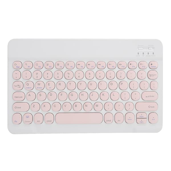Trådløst Bluetooth Tastatur Tablet Smartphone Computertilbehør Rund Hætte 10inPink
