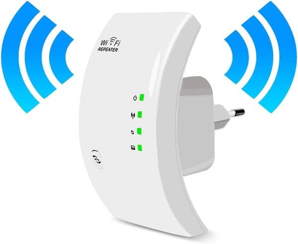 300 Mbps Wireless Repeater - Wireless WiFi Signal Booster - White, EU Standard