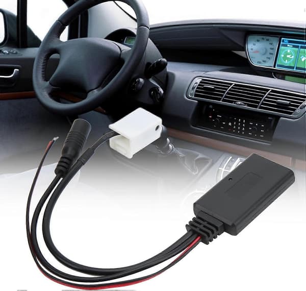 Aux-adapter, Bluetooth 5.0 bilstereo AUX-adapterkabelmodul til C2 C4 C5 C6 C8 til 207 307 407 607 807