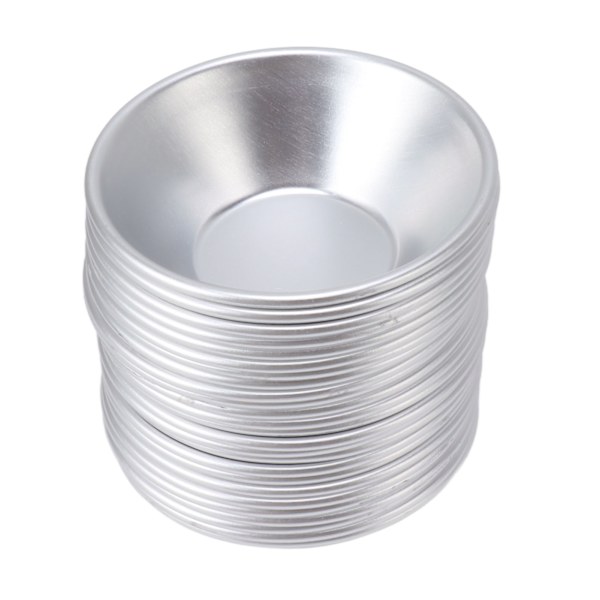 25 stk. Æggetærteforme i aluminium, små tærteforme, mini cupcake kage muffin cookie forme, bageforme til bagning