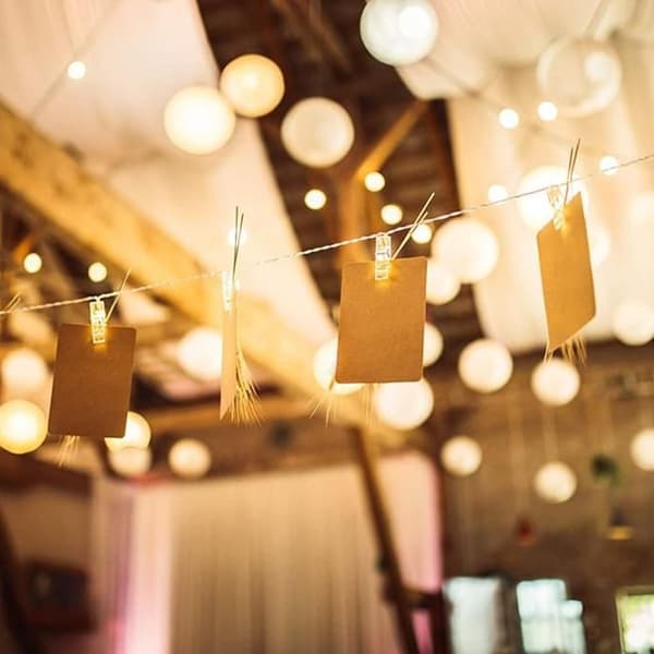LED Photo Clip String Lights, Reusable 6 Meters/String Lights - 8 Modes 40 Photo Clips, KLB