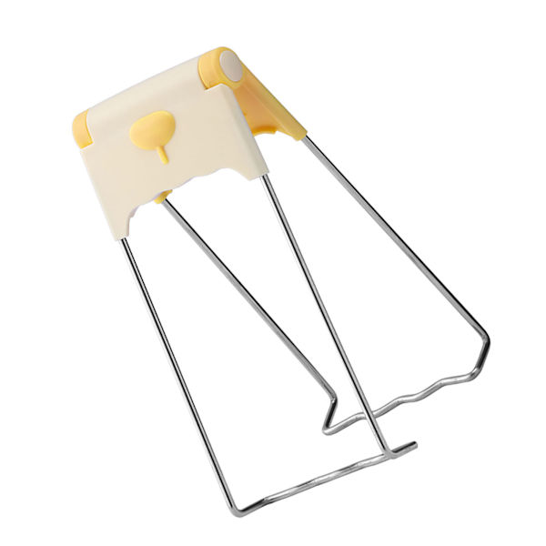 Plast Metall Disk Tallrik Klämma Professionell Hem Kök Ergonomisk Gryta Varm Tallrik Tång för Män Kvinnor Gul