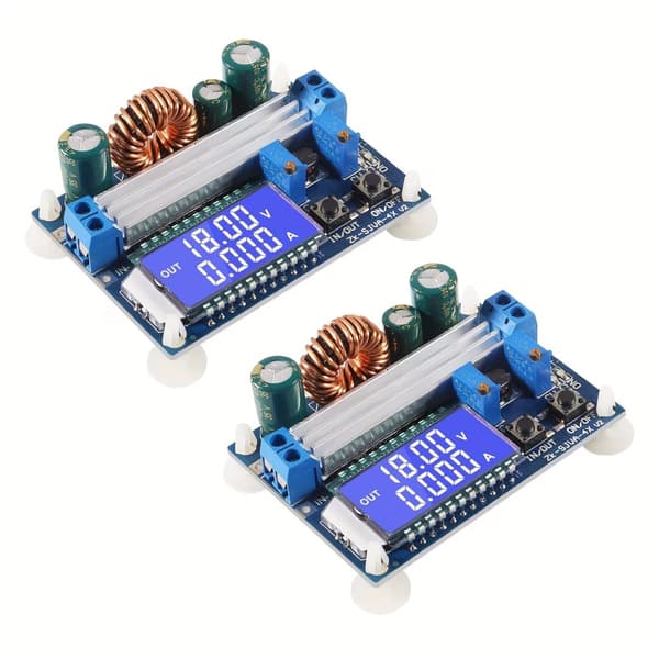 Buck-Boost strömförsörjningsmodulkort: Konstant spänning/konstant ström, LCD digital display, voltmeter, ammeter, justerbar Buck/Boost