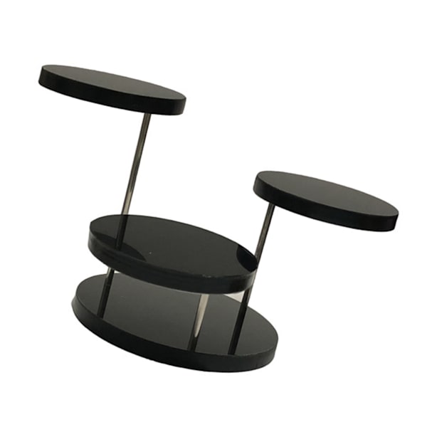 Rund Smykke Display Stand Multi Lag Ring Display Riser Stand Kage Dessert Rack Fest Dekorative Hylder 3 Lag Sort