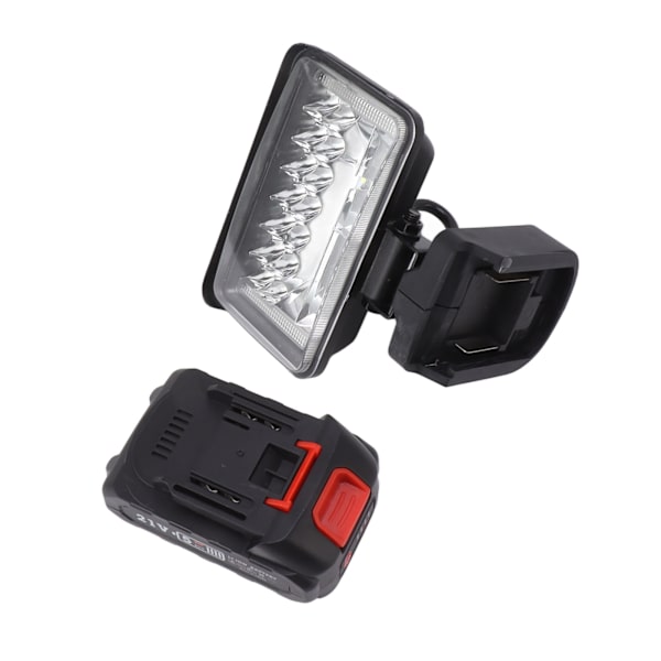 LED Arbetslampa Super Stark Brett Område MT-Gränssnitt Roterande Lamphuvud 1500mAh Utomhus LED Strålkastare EU-Kontakt 100‑240V 4 Tum