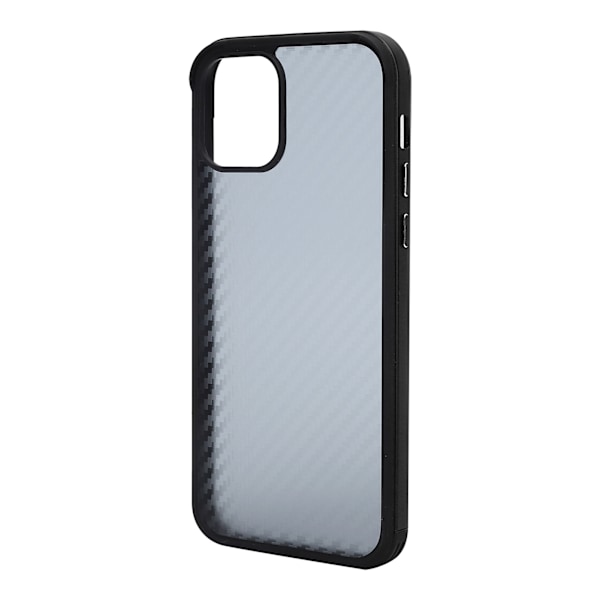 SULADA Mobiltelefondeksler Fibertekstur Metallramme Full Body-deksel for iPhone 12/12PRO Sjøblå
