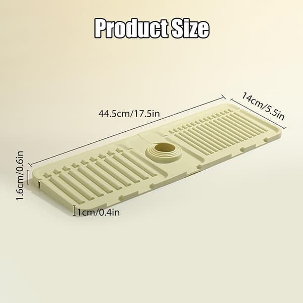 Faucet Mat for Sink - Upgraded Premium Silicone Splash Guard with Quick-Drying Properties - Stone Sinks in Kitchen and Bathroom