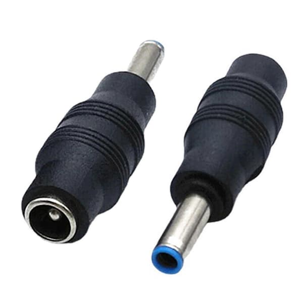 Svart ladeadapter Strømforsyningsadapter DC5521 til DC4530 Konverteringshode Hunn-til-hann-pluggkonverterer 4.5X3.0