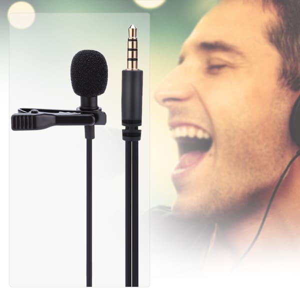 3,5 mm Jack Mini Kablet Clip-on Revers Håndfri Headset Mikrofon Mic
