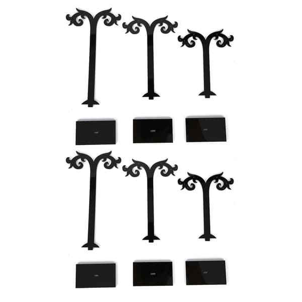 2 sæt DIY samling akryl øreringe smykker display stand organizer opbevaringsstativ