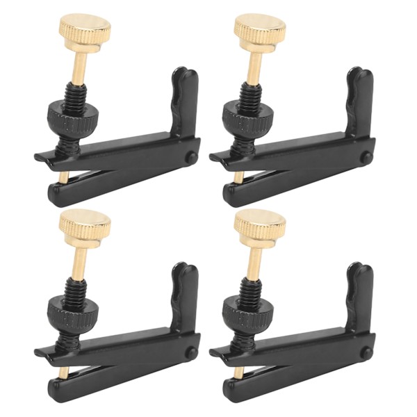 4 stk. Violin Finjusterere 3/4‑4/4 Cello Dele Strengværktøj Udskiftning Instrument Tilbehør Sort