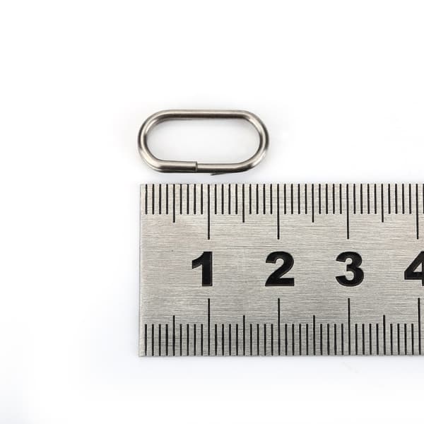 100 stk. ovale splitringe i rustfrit stål, drejelig snap-fiskegrejsforbinder (10x19mm)