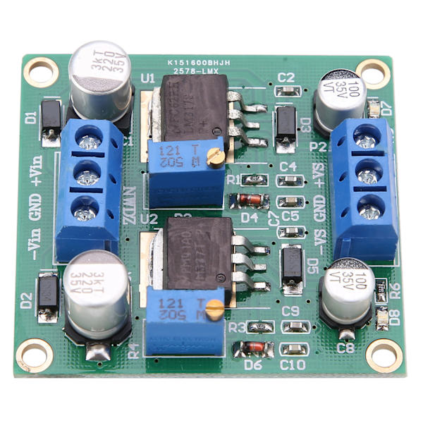 LM317/337 Positiv och Negativ Spänningsstabiliserande Strömmodul Låg Ripple Linjär Justerbar