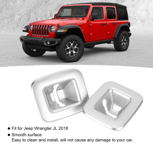 2 st Interiör Bagagekrok Dekorationsram Skydd Trim Passar Jeep Wrangler JL 2018 Silver