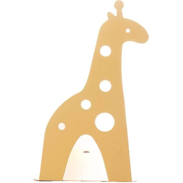 Söta bokstöd, slirfri giraff Djurbokslut för hyllor Dekorativa för barn Gul 1 par