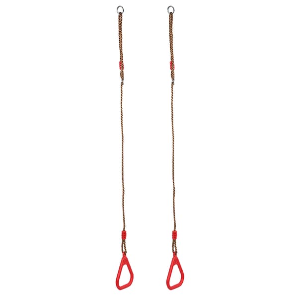 Barn Vuxen Pull up Ringar Plast Trapets Gunga Triangulär Gym Fitness Sportleksak