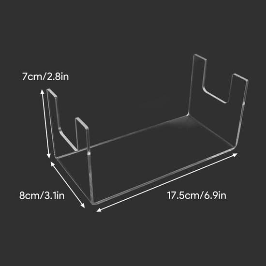 2x Transparent Acrylic Risers for Collectibles and Decorations (17.5 x 8 x 7 cm)