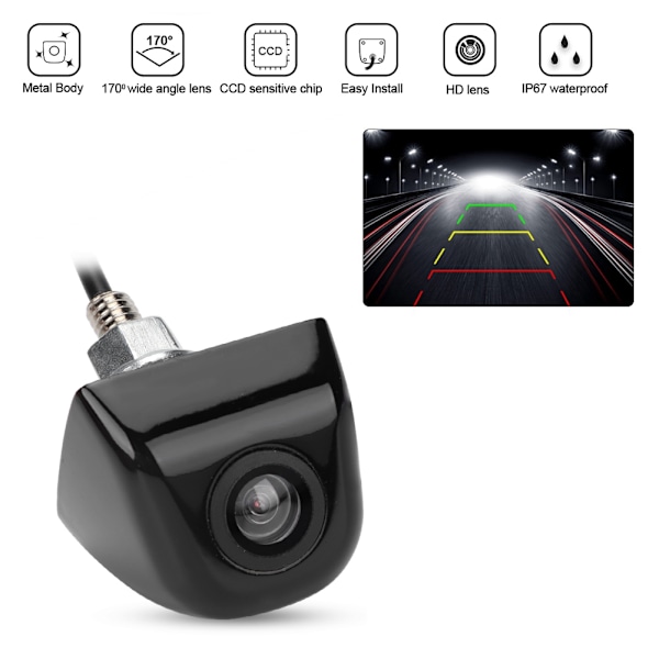 PC7070K HD CCD Kabel Nattesyn IP67 Bilpark Monitor Backup Bakkamera 12V