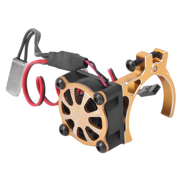 RC Modelbil Motor Køleventilator Køleplade med Termisk Sensor til 540 550 3650 3660Gylden