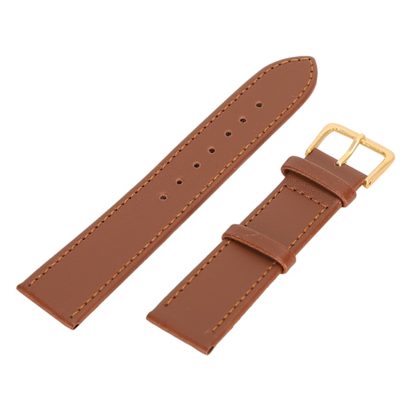 Unisex Universal Pin Buckle Watch Band PU Nahkainen Vaihdettava Rannekoru Lisävaruste Ruskea 20mm / 0.79in