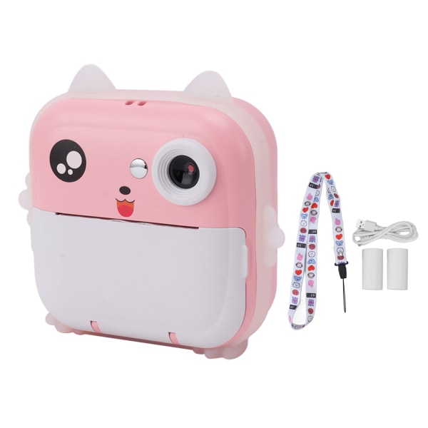 Børne Digitalkamera med Print 24MP 5V 1080P 720P 2.4in Skærm USB Børne Instant Print Kamera til Piger Drenge Småbørn Pink
