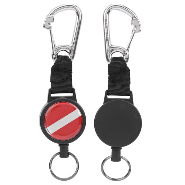 Dykkestrekke i rustfritt stål Wire Stretch Spring Rope Lanyard Anti-tapt Nøkkelring BCD Tilbehør