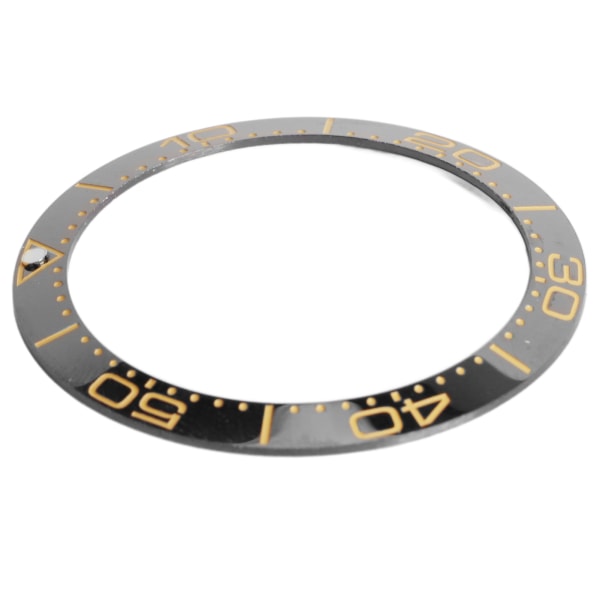 Keramisk Urkrans Ring Professionel 38mm Urkrans Indsats Reservedele Tilbehør til Urmager Sort Base Guld Ciffer
