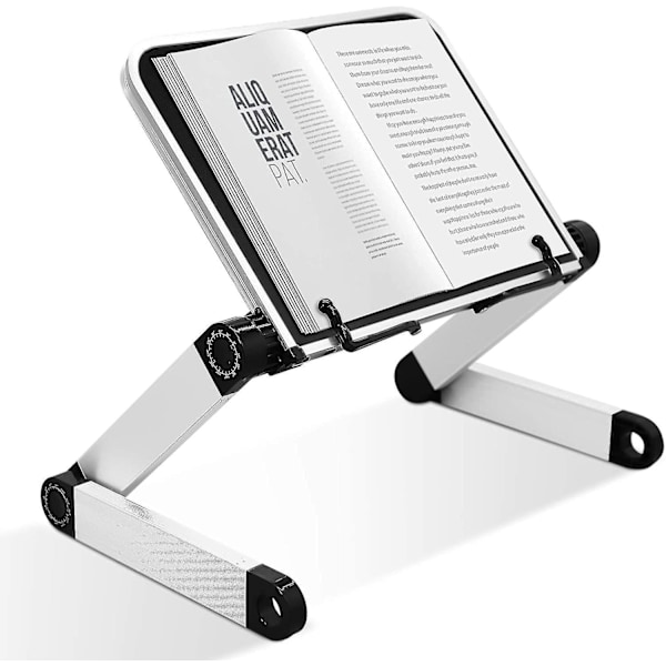 Adjustable Book Stand for Laptops with Page Paper Clips, Ergonomic Design