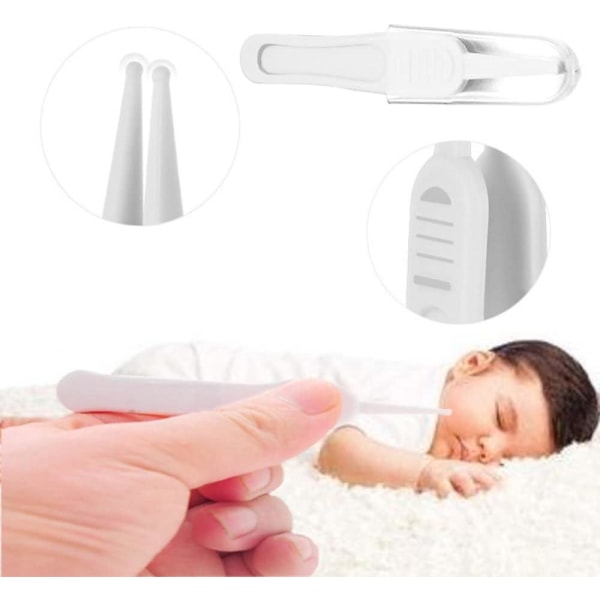 Hellävarainen ja turvallinen baby nenänpuhdistuspinsetti (3 kpl)
