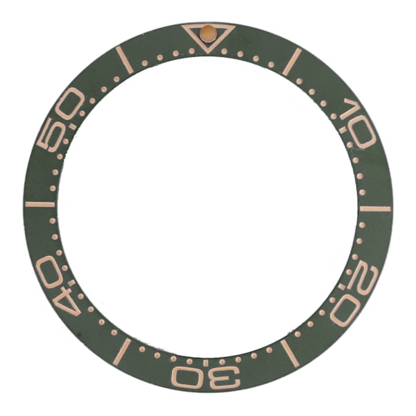 Keramisk Klockring Bezel 38mm Klockring Insats Ersättningsdelar Tillbehör för Urmakare Grön Bas Sandblästrad