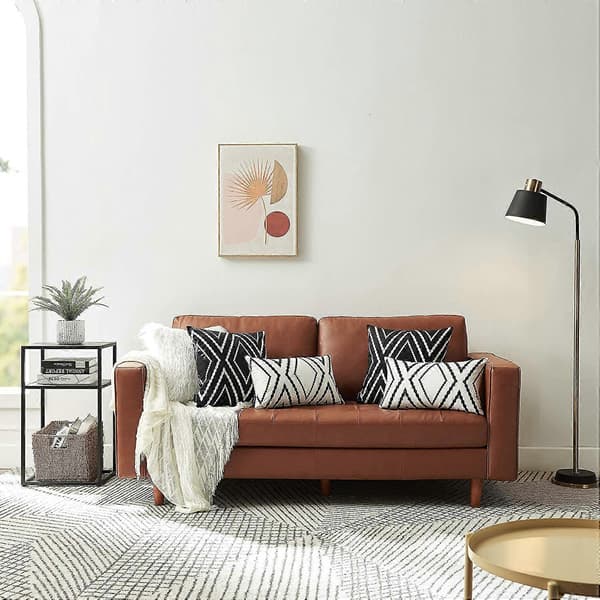 Sæt med 2 sorte pudebetræk 45 x 45 cm Boho Aztec Polyesterblanding Firkantede dekorative pyntepudebetræk til sofa seng indretning