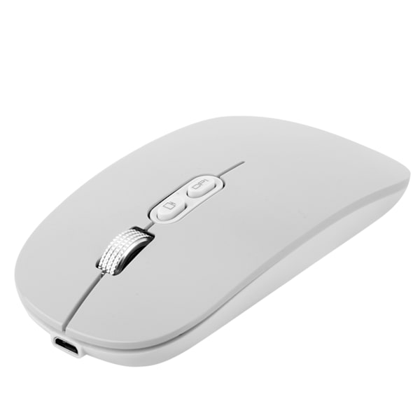 2.4Ghz Trådløs Genopladelig Mus Lydløs Ergonomisk Computer Optisk Mus til Hjemmekontor Sølv