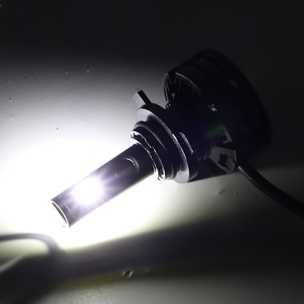 1 Sæt Hvid Bil LED Forlygte Pære Sæt Med Integreret Konverteringssæt (9012)