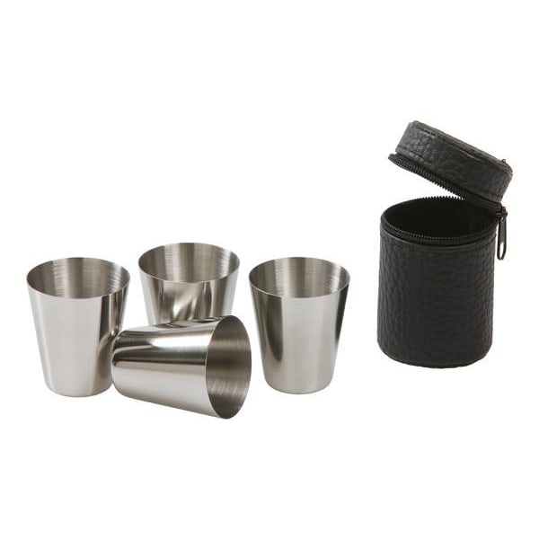 Snap Cups - Cups for Snapps - 4-Pack Rostfritt stål silver