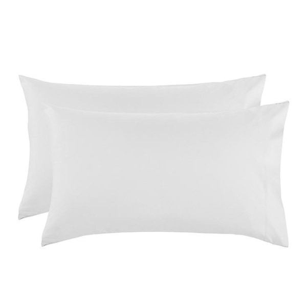 2 valkoisen mikrokuitutyynynpäällisen set - Pehmeät ja kestävät tyynynpäälliset, 51*66cm