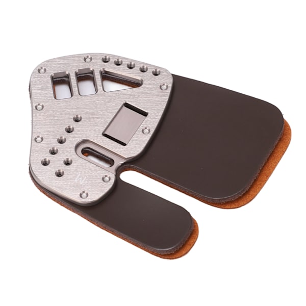 Läder Bågskytte Finger Tab Protect Guard Recurve Bow Protector Skytteövningsutrustning Silver M