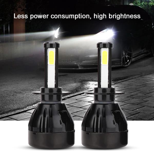 2 kpl H7 80W Super Bright Auton LED-ajovalot Vedenpitävät