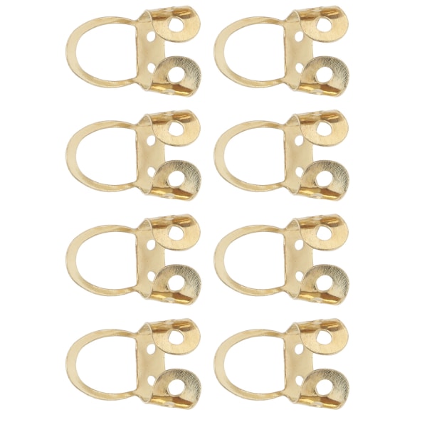 8 stk. Guitar Fingerplektre Justerbare Hule Rustfrit Stål Musikinstrument Tilbehør Guld