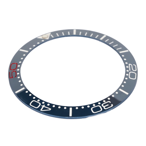 Keramisk Klockring Bezel 38mm Klockring Insats Ersättningsdelar Tillbehör för Urmakare Blå Bas Röd Siffra