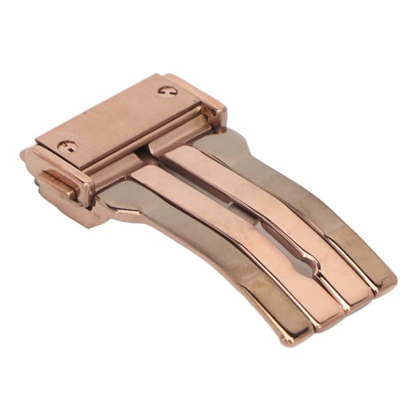 Ur Deployment Lås Foldbar 22mm Bredde Rustfrit Stål Urrem Spænde Rosaguld