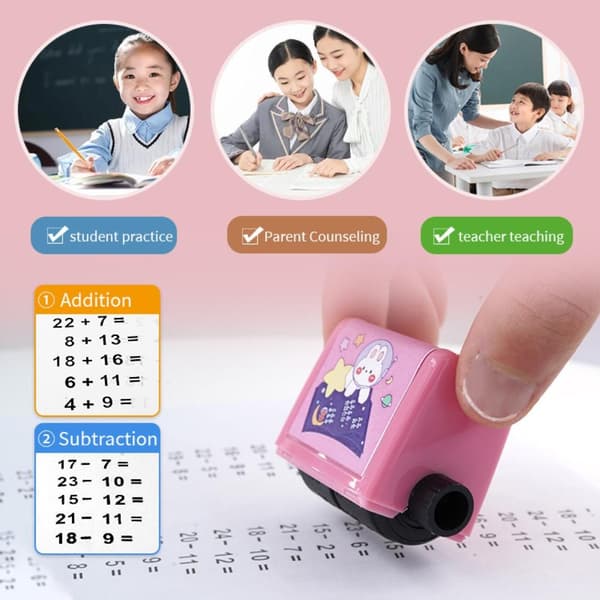 1-100 Number Addition and Subtraction Rolling Stamp Math Practice Tool for Teachers Homeschool Preschool Elementary School