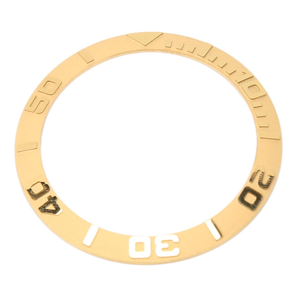 Klocka Bezel Insert 38mm Keramisk Präglad Siffra Klocka Bezel Ring Ersättningstillbehör Delar för Reparation Guld