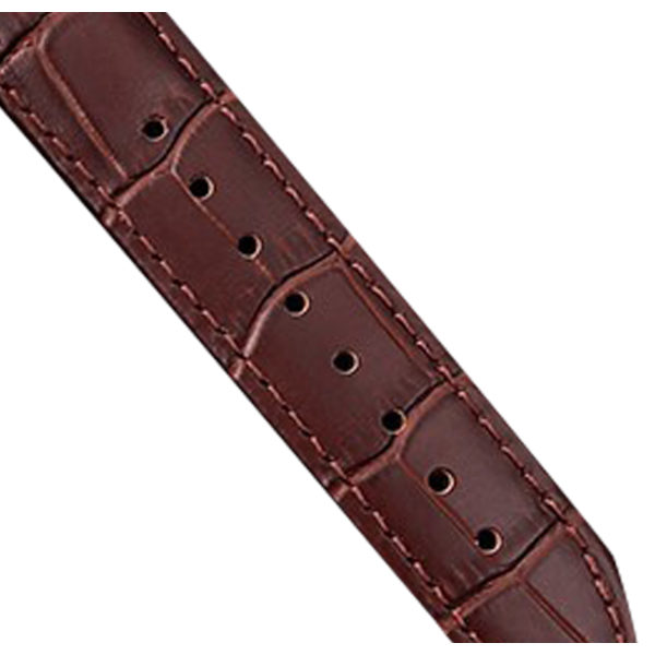 Kellon ranneke nahkaa, kellon ranneke, solki, yleiskäyttöinen lisävaruste vaihdettavaksi, ruskea kellon ranneke ja ruusukultainen solki 18mm / 0.71in