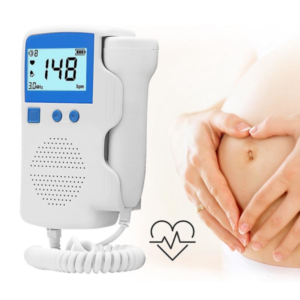 Føtal hjerteslags-dopplermonitor til graviditet, babyhjertemonitor i lommestørrelse