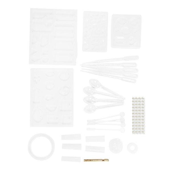 Kristall Epoxiform Klo Nagel Silikonform Set Gjutning DIY Tärningsform Hantverksverktyg
