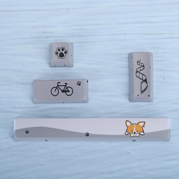 Litet Grått Hundmönster Mekaniska Tangentbord Keycaps Kit SpaceEScEnterNumpad Enter Tangentbordstangenter (Litet Grått Hundmönster, 4 st)