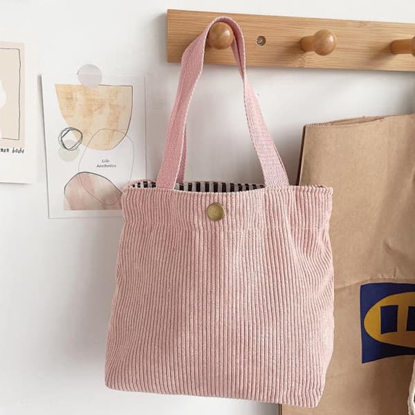Stoffvesker Matpose rosa pink